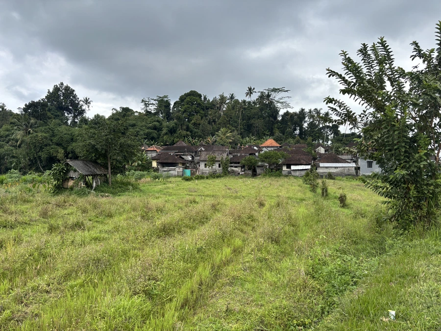 casas y campos en la zona rural de Sidemen en Bali