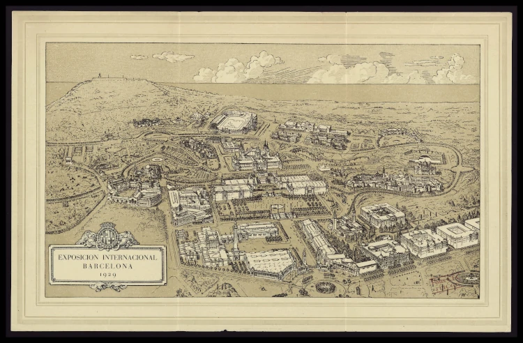 Mapa de la Exposición internacional de Barcelona 1929